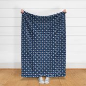 frenchie dog fabric - i love french bulldogs fabric - frenchie face - navy