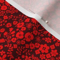 Red Floral Ditsy 