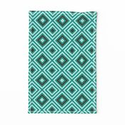 Op Art squares in turquoise, chocolate, pale blue by Su_G_©SuSchaefer