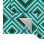 Op Art squares in turquoise, chocolate, pale blue by Su_G_©SuSchaefer