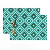 Op Art squares in turquoise, chocolate, pale blue by Su_G_©SuSchaefer