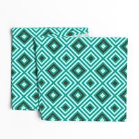 Op Art squares in turquoise, chocolate, pale blue by Su_G_©SuSchaefer