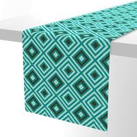 Op Art squares in turquoise, chocolate, pale blue by Su_G_©SuSchaefer