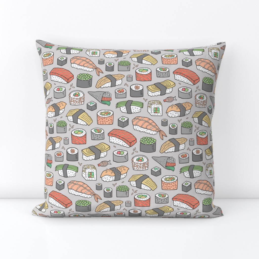 Sushi on Light Grey