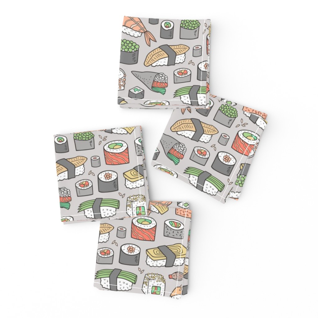 Sushi on Light Grey