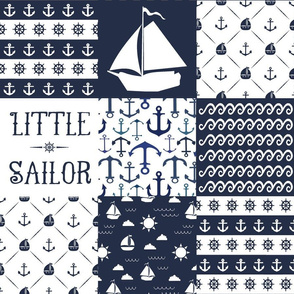 Little Sailor Patchwork Quilt Top