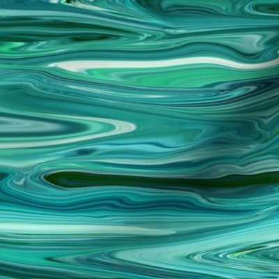 LTG - Liquid Teal Marble, large, crosswise