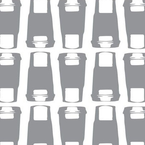 Modern Graphic Coffee Cup || Tea Drink Beverage Breakfast Food Gray Grey White Black _ Miss Chiff Designs