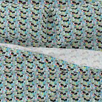 corgi sandcastle summer fabric beach themed corgi fabric summer california design