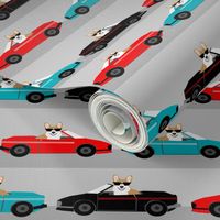 corgi sports car fabric funny corgi fabric