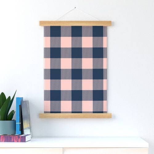 Big Buffalo Plaid - coral/navy