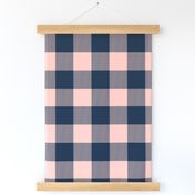 Big Buffalo Plaid - coral/navy