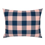 Big Buffalo Plaid - coral/navy