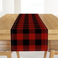 Big Buffalo Plaid - dark red and black