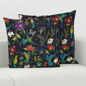 Hummingbirds and Passion flowers - cloisonne