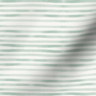 watercolor stripes - mint hand drawn stripes
