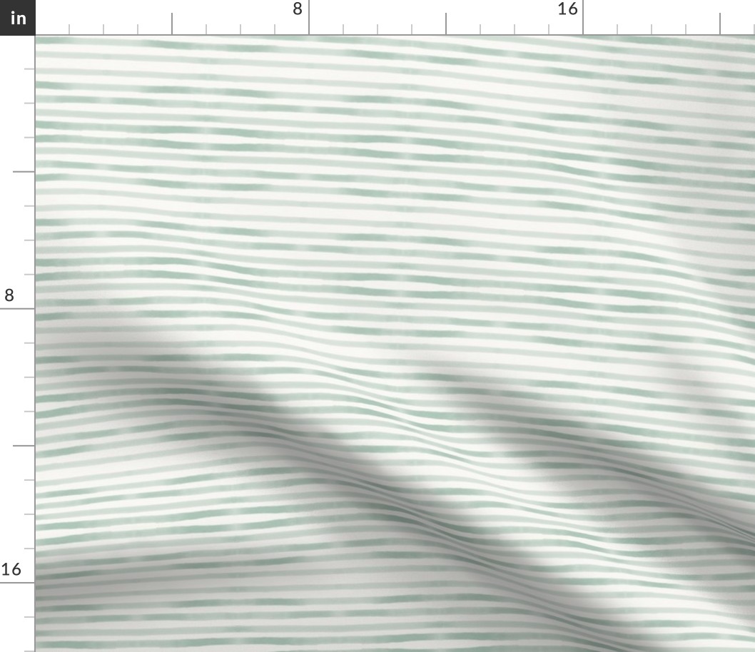 watercolor stripes - mint hand drawn stripes