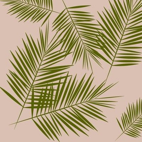 Palm leaves - Hawaiian tropical palm tree summer green leaves on pink