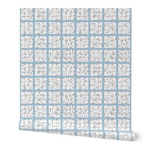 Sudoku - Light Blue Wallpaper | Spoonflower