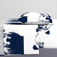 navy bear || pillow cover