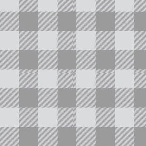 1" Buffalo Plaid - Check - greys