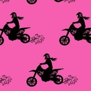 Supermoto Motorcycle Girl