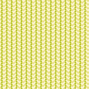 Braided Chevrons in Butter, Cream & Chartreuse