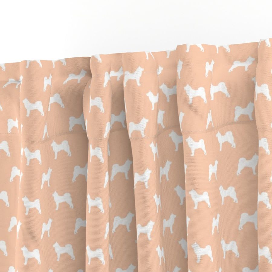 akita dog fabric - akita silhouette - dog silhouette design - apricot