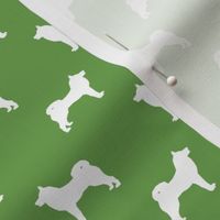 akita dog fabric - akita silhouette - dog silhouette design - asparagus green