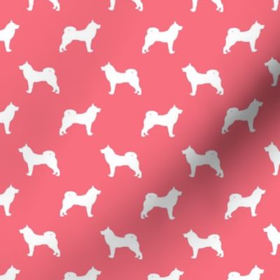 akita dog fabric - akita silhouette - dog silhouette design - brink pink