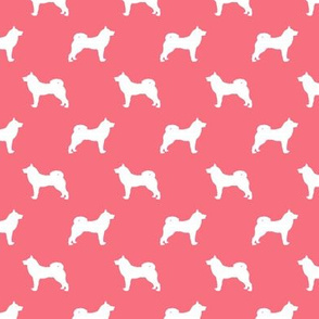 akita dog fabric - akita silhouette - dog silhouette design - brink pink