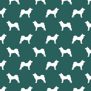 akita dog fabric - akita silhouette - dog silhouette design -eden green