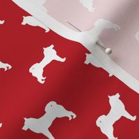 akita dog fabric - akita silhouette - dog silhouette design - fire red