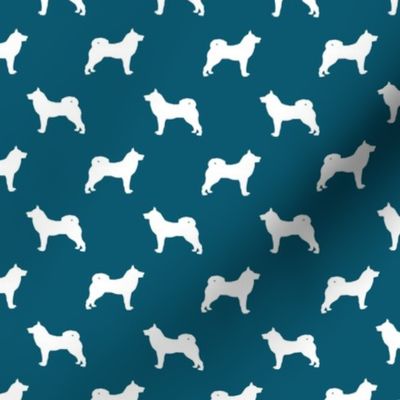 akita dog fabric - akita silhouette - dog silhouette design - sapphire