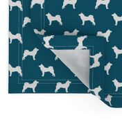 akita dog fabric - akita silhouette - dog silhouette design - sapphire