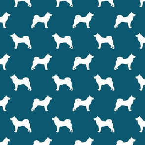 akita dog fabric - akita silhouette - dog silhouette design - sapphire