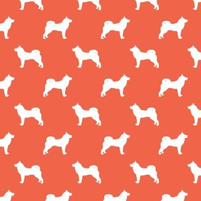 akita dog fabric - akita silhouette - dog silhouette design - scarlet