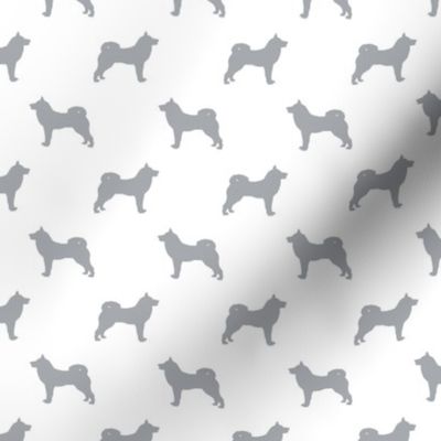 akita dog fabric - akita silhouette - dog silhouette design - quarry and white