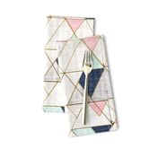 Mod Triangles Navy Mint Pink