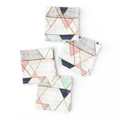 Mod Triangles Navy Mint Pink