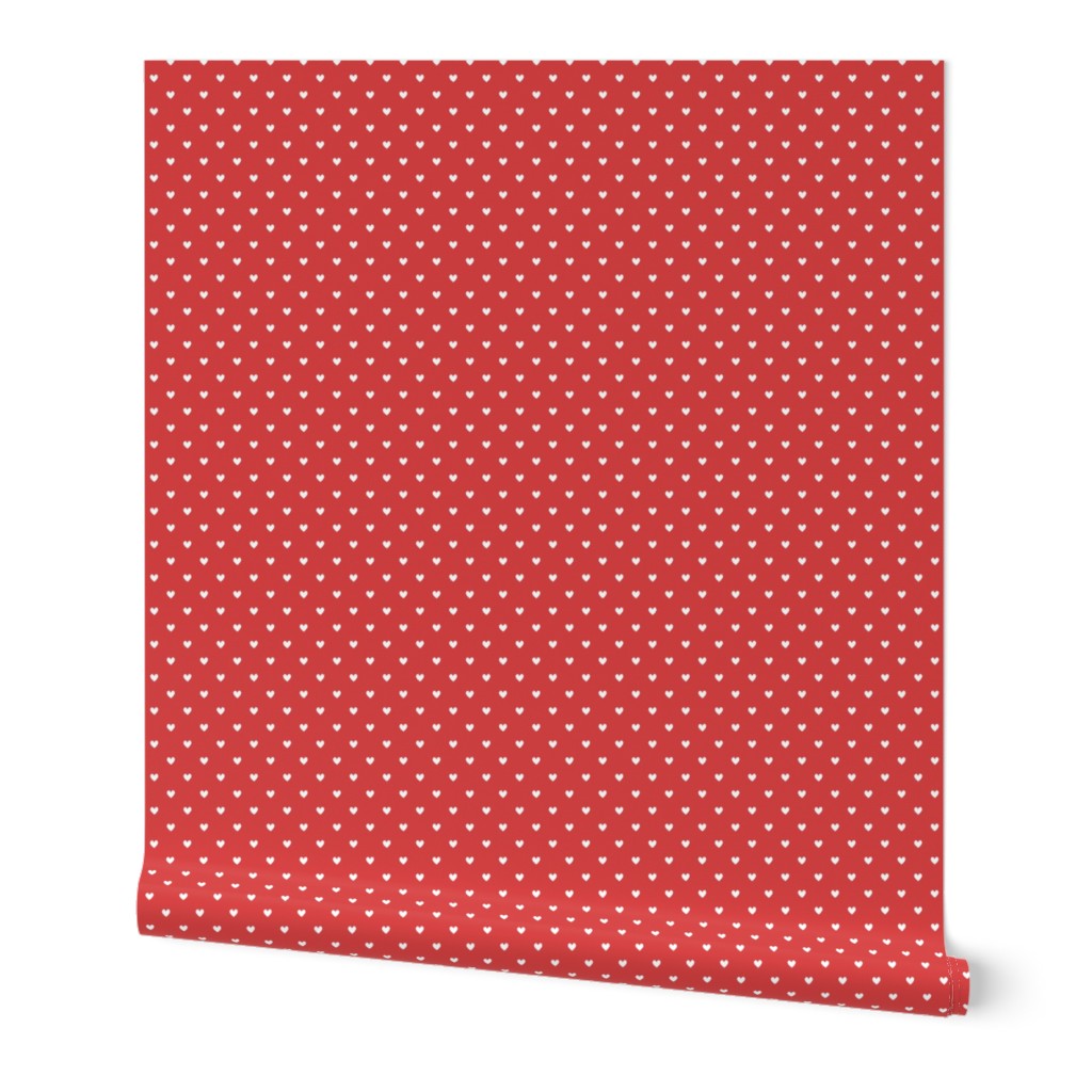 White polka hearts (red)