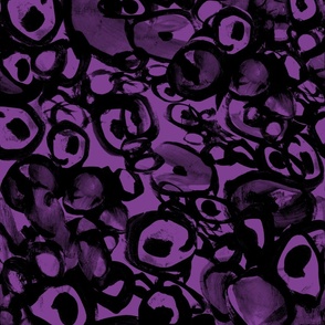 brush stroke abstract dark purple violet dots circles watercolor painted