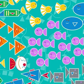 small scale: fish for counting, shapes & colors