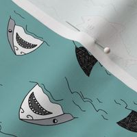 shark attack // railroad design boys kids shark fabric sharks design by andrea lauren