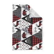 Cheater quilt  (ROTATED)- buffalo adventure - 12 inches repeat