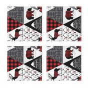 Cheater quilt  (ROTATED)- buffalo adventure - 12 inches repeat