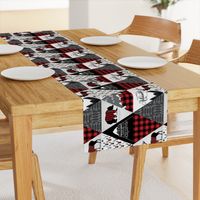 Cheater quilt  (ROTATED)- buffalo adventure - 12 inches repeat