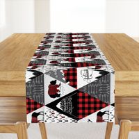 Cheater quilt  (ROTATED)- buffalo adventure - 12 inches repeat