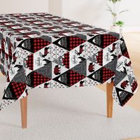 Cheater quilt  (ROTATED)- buffalo adventure - 12 inches repeat