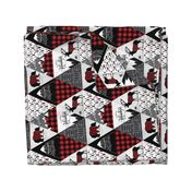 Cheater quilt  (ROTATED)- buffalo adventure - 12 inches repeat